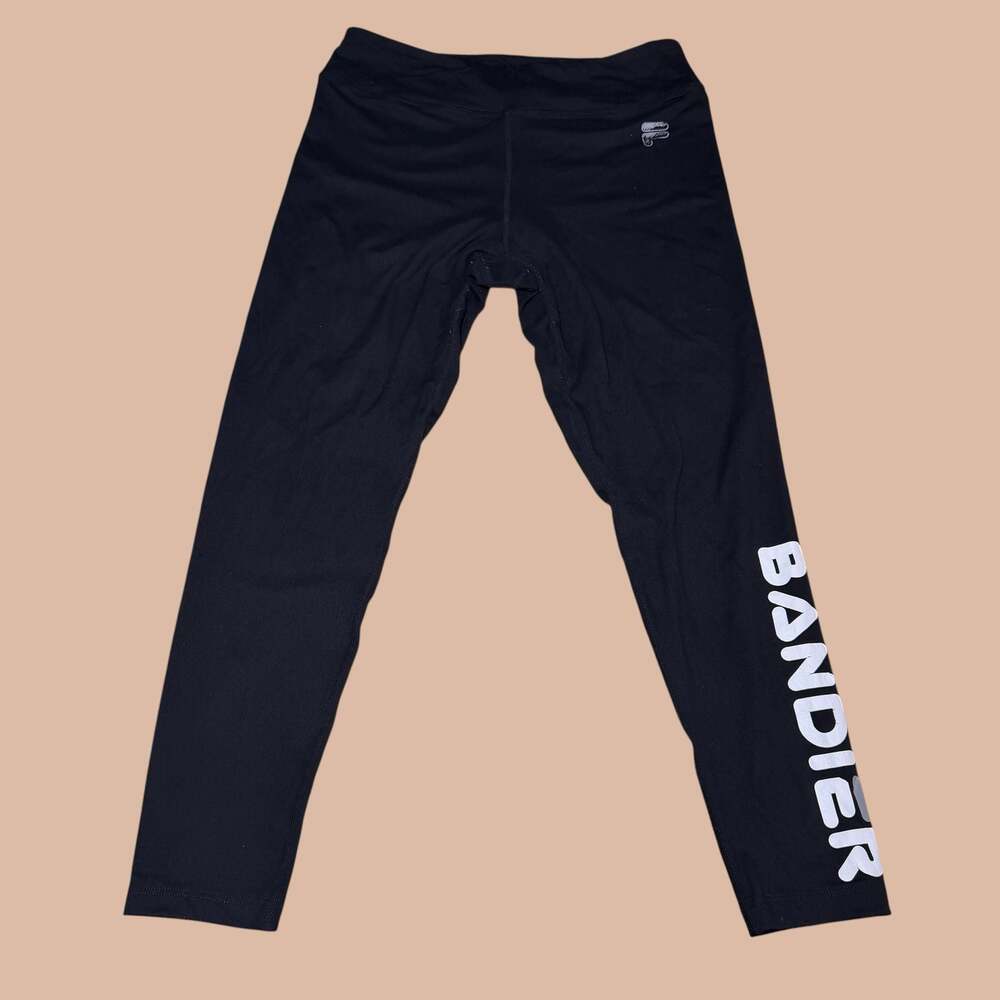 Fila x Bandier Black Leggings with Leg Logo Size S